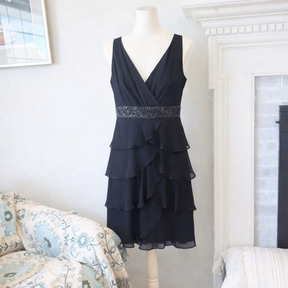 Women’s Size 2 Navy Blue Chaps Cocktail Dress